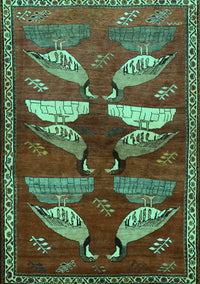 Persian Turquoise Traditional Rug, tr860turq