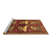 Sideview of Machine Washable Persian Brown Traditional Rug, wshtr860brn