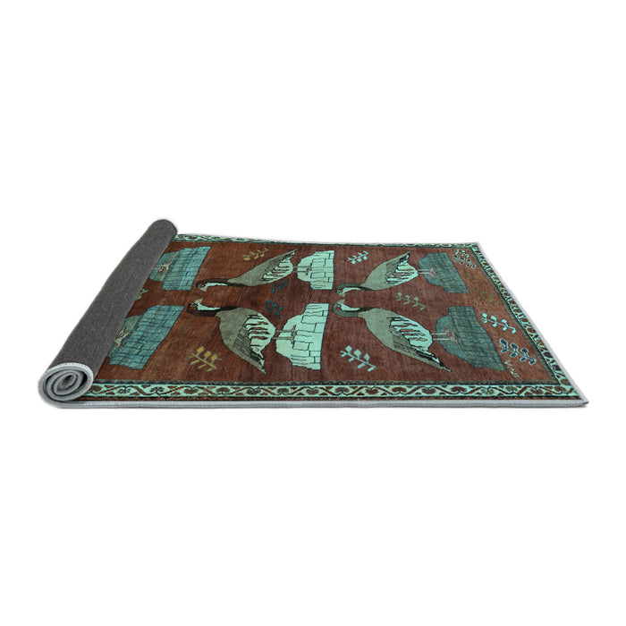 Sideview of Persian Light Blue Traditional Rug, tr860lblu