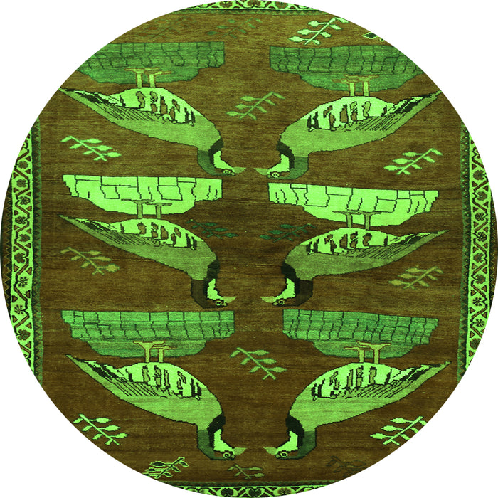 Machine Washable Persian Green Traditional Area Rugs, wshtr860grn