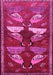 Machine Washable Persian Pink Traditional Rug, wshtr860pnk