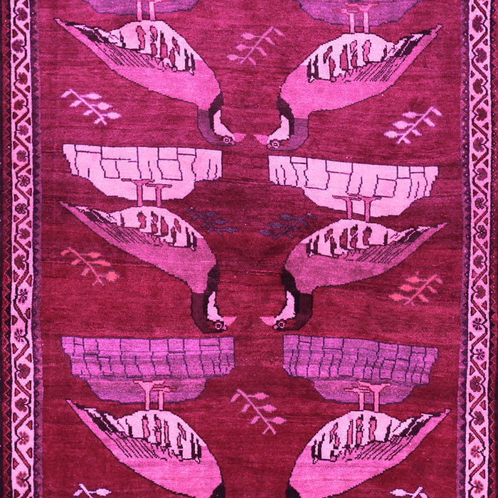 Machine Washable Persian Pink Traditional Rug, wshtr860pnk
