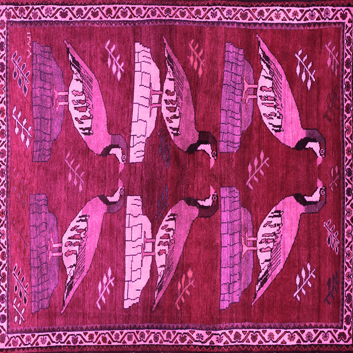 Square Persian Pink Traditional Rug, tr860pnk