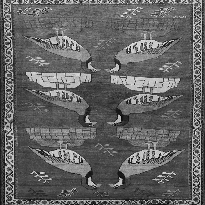 Serging Thickness of Persian Gray Traditional Rug, tr860gry