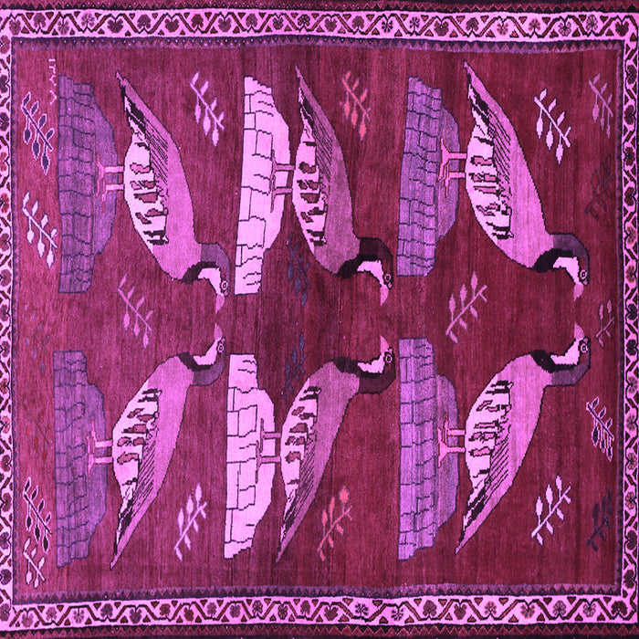 Square Persian Purple Traditional Rug, tr860pur