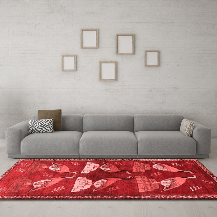 Traditional Red Washable Rugs