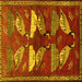 Square Persian Yellow Traditional Rug, tr860yw