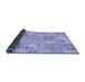 Sideview of Persian Blue Traditional Rug, tr861blu