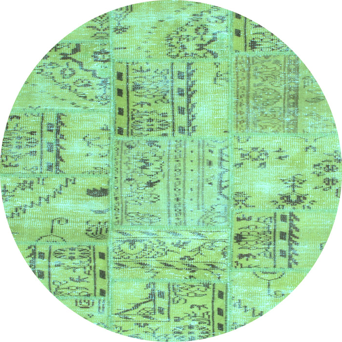 Round Machine Washable Persian Light Blue Traditional Rug, wshtr861lblu