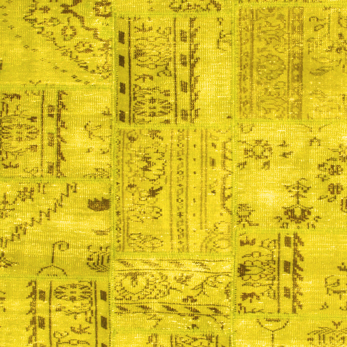 Machine Washable Persian Yellow Traditional Rug, wshtr861yw