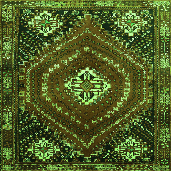 Serging Thickness of Persian Green Traditional Rug, tr862grn