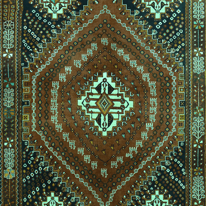Machine Washable Persian Turquoise Traditional Area Rugs, wshtr862turq