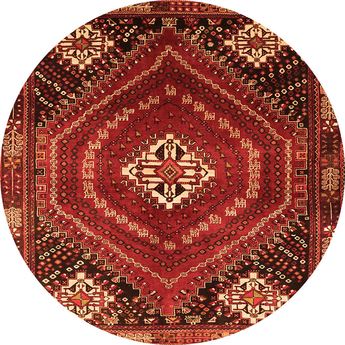 Square Persian Orange Traditional Rug, tr862org