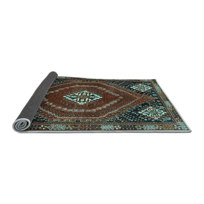 Sideview of Persian Light Blue Traditional Rug, tr862lblu
