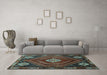 Machine Washable Persian Light Blue Traditional Rug in a Living Room, wshtr862lblu