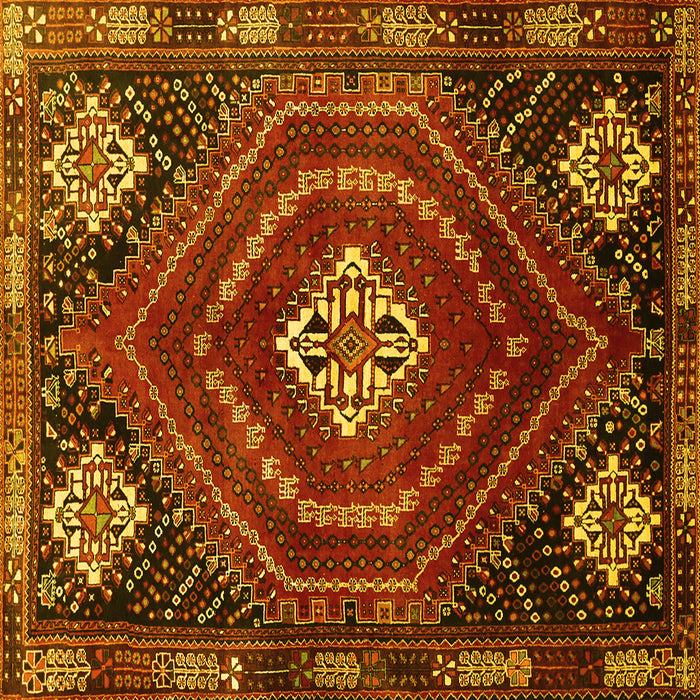 Square Persian Yellow Traditional Rug, tr862yw