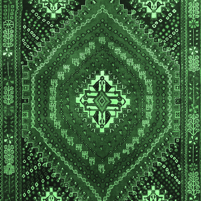 Machine Washable Persian Emerald Green Traditional Area Rugs, wshtr862emgrn