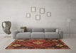 Machine Washable Persian Brown Traditional Rug in a Living Room,, wshtr862brn