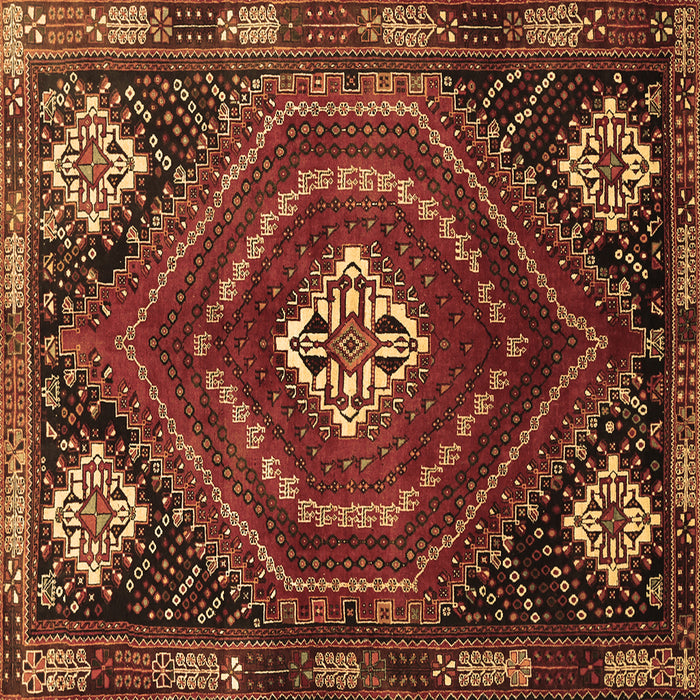 Square Machine Washable Persian Brown Traditional Rug, wshtr862brn