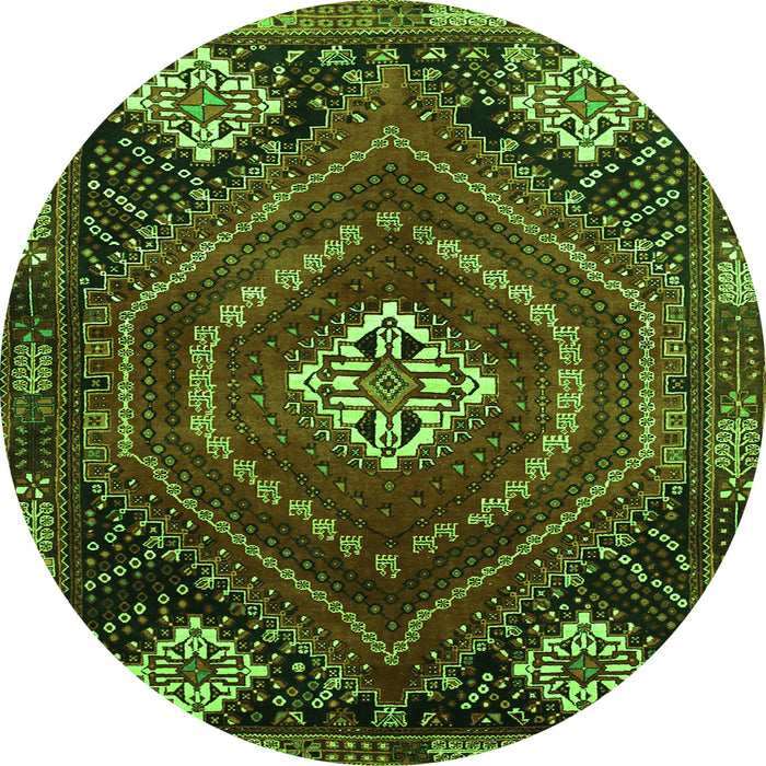Machine Washable Persian Green Traditional Area Rugs, wshtr862grn