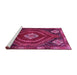 Sideview of Machine Washable Persian Pink Traditional Rug, wshtr862pnk