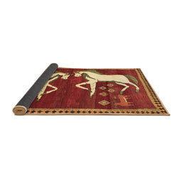 Sideview of Animal Brown Traditional Rug, tr863brn