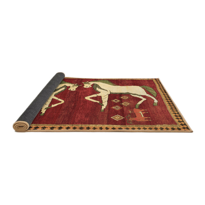 Sideview of Animal Brown Traditional Rug, tr863brn