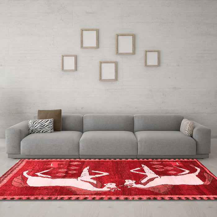 Traditional Red Washable Rugs