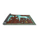 Sideview of Animal Light Blue Traditional Rug, tr863lblu