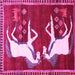 Square Animal Pink Traditional Rug, tr863pnk