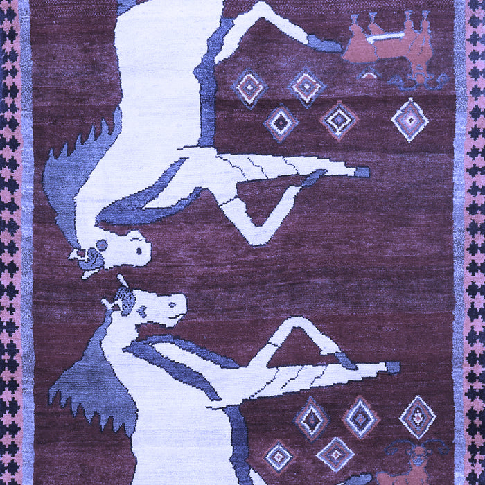Animal Blue Traditional Rug, tr863blu