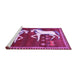 Sideview of Machine Washable Animal Purple Traditional Area Rugs, wshtr863pur