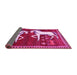 Sideview of Animal Pink Traditional Rug, tr863pnk