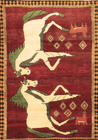 Animal Brown Traditional Rug, tr863brn