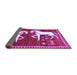 Sideview of Animal Purple Traditional Rug, tr863pur