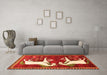 Machine Washable Animal Orange Traditional Area Rugs in a Living Room, wshtr863org