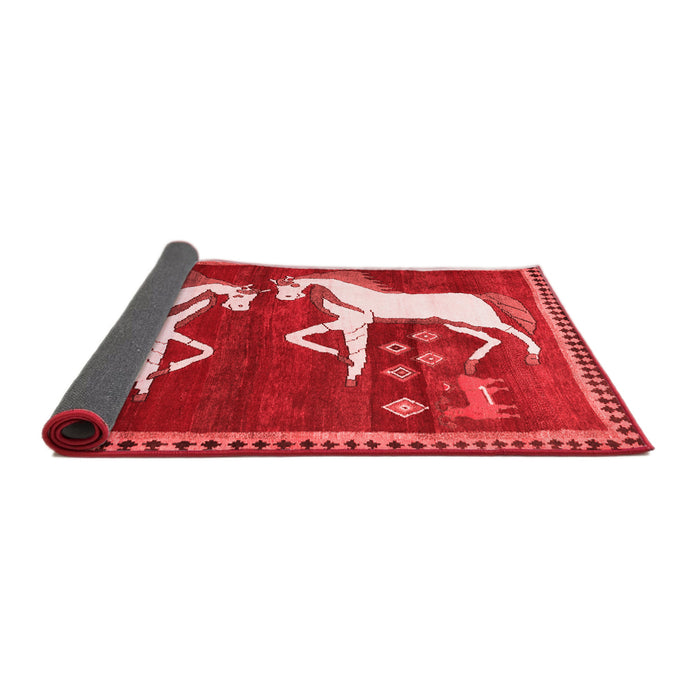 Animal Red Traditional Area Rugs