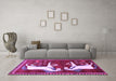 Machine Washable Animal Purple Traditional Area Rugs in a Living Room, wshtr863pur