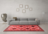 Machine Washable Persian Red Traditional Rug, wshtr864red