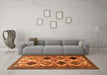 Machine Washable Persian Orange Traditional Area Rugs in a Living Room, wshtr864org