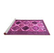 Sideview of Machine Washable Persian Purple Traditional Area Rugs, wshtr864pur