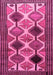 Machine Washable Persian Pink Traditional Rug, wshtr864pnk