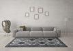 Machine Washable Persian Gray Traditional Rug in a Living Room,, wshtr864gry
