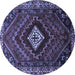 Round Persian Blue Traditional Rug, tr865blu