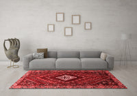 Machine Washable Persian Red Traditional Rug, wshtr865red