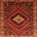 Serging Thickness of Persian Orange Traditional Rug, tr865org