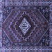 Square Persian Blue Traditional Rug, tr865blu