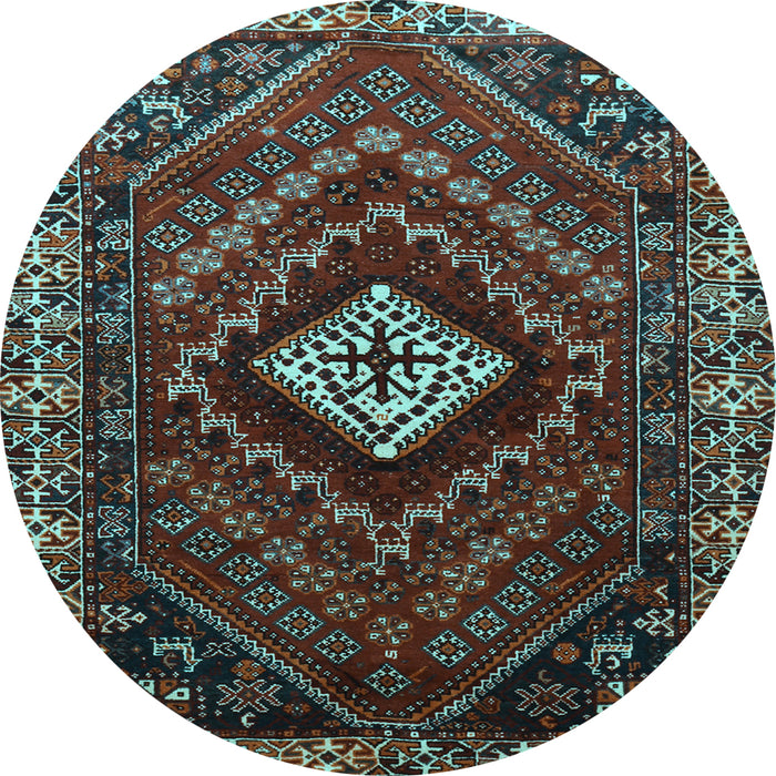 Round Persian Light Blue Traditional Rug, tr865lblu