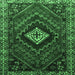 Square Persian Emerald Green Traditional Rug, tr865emgrn