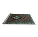 Sideview of Machine Washable Persian Light Blue Traditional Rug, wshtr865lblu